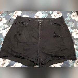 Fashion to Figure Black Distressed Shorts
